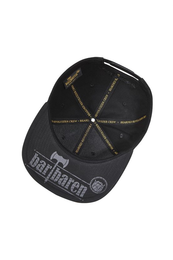 Snapback Cap Classic black innen Die zweite Basic Cap im aufwendigen 3D Design.
