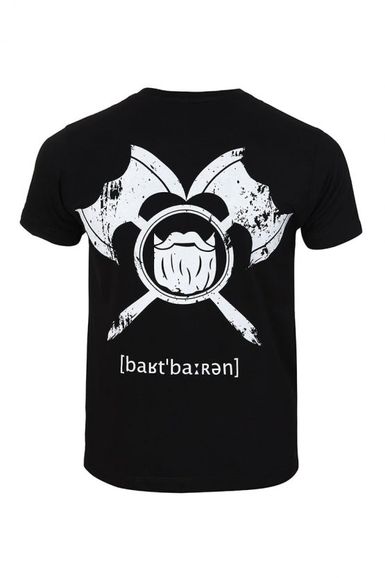 T Shirt schwarz Big Back Back OnlineShop <a href="https://www.bartbaren.com/wp-content/uploads/2018/12/bartbaren_groessentabellen_shirts_rundhals.jpg" target="_blank" rel="noopener noreferrer">Größentabelle</a>