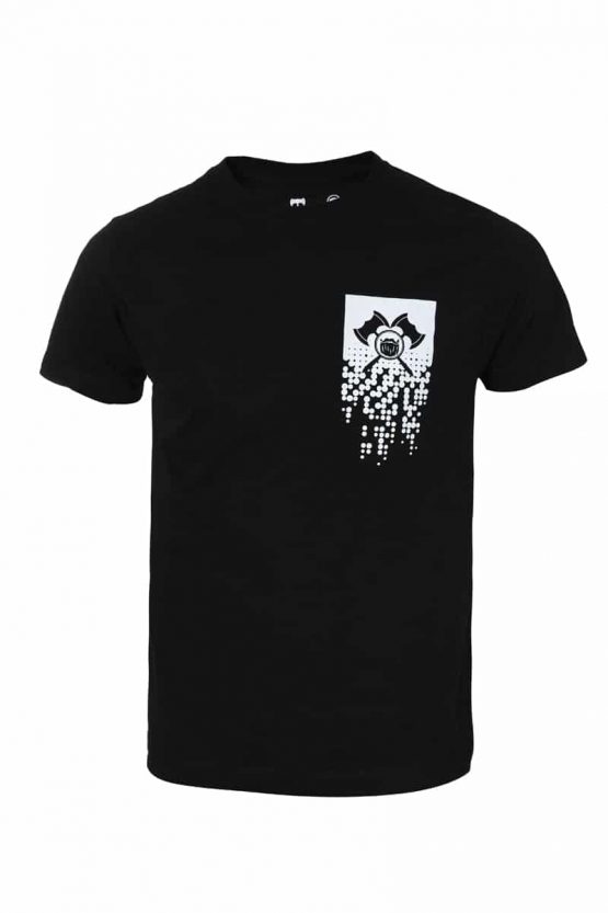 T Shirt schwarz Dots Front low res <a href="https://www.bartbaren.com/wp-content/uploads/2018/12/bartbaren_groessentabellen_shirts_rundhals.jpg" target="_blank" rel="noopener noreferrer">Größentabelle</a>