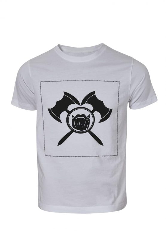 T Shirt weiss Frame Front low res <a href="https://www.bartbaren.com/wp-content/uploads/2018/12/bartbaren_groessentabellen_shirts_rundhals.jpg" target="_blank" rel="noopener noreferrer">Größentabelle</a>