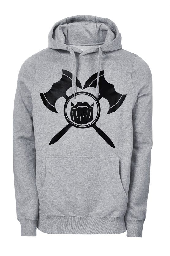 Hoodie Classic 02 grau Front <a href="https://www.bartbaren.com/wp-content/uploads/2018/03/masse-hoodie.png" target="_blank" rel="noopener noreferrer">Größentabelle</a>