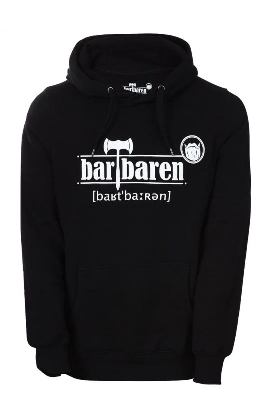 Hoodie Classic Front low res <a href="https://www.bartbaren.com/wp-content/uploads/2018/03/masse-hoodie.png" target="_blank" rel="noopener noreferrer">Größentabelle</a>