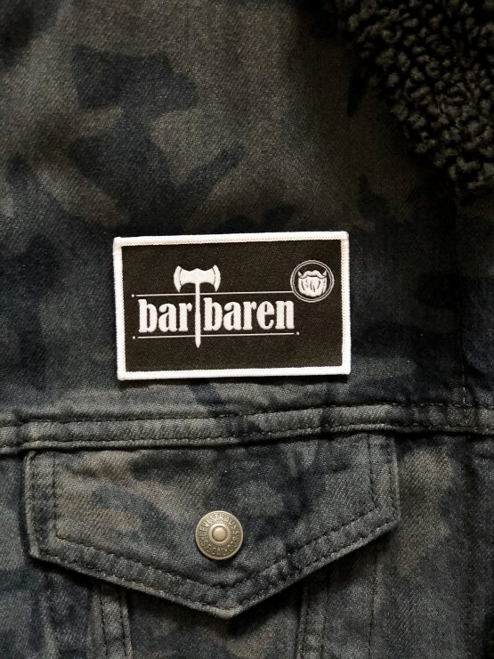 02AF807D 4973 4235 BFD2 93715535194F 1 201 a barTbaren Logo Aufnäher, hochwertig gewebt mit Kettelrand.
