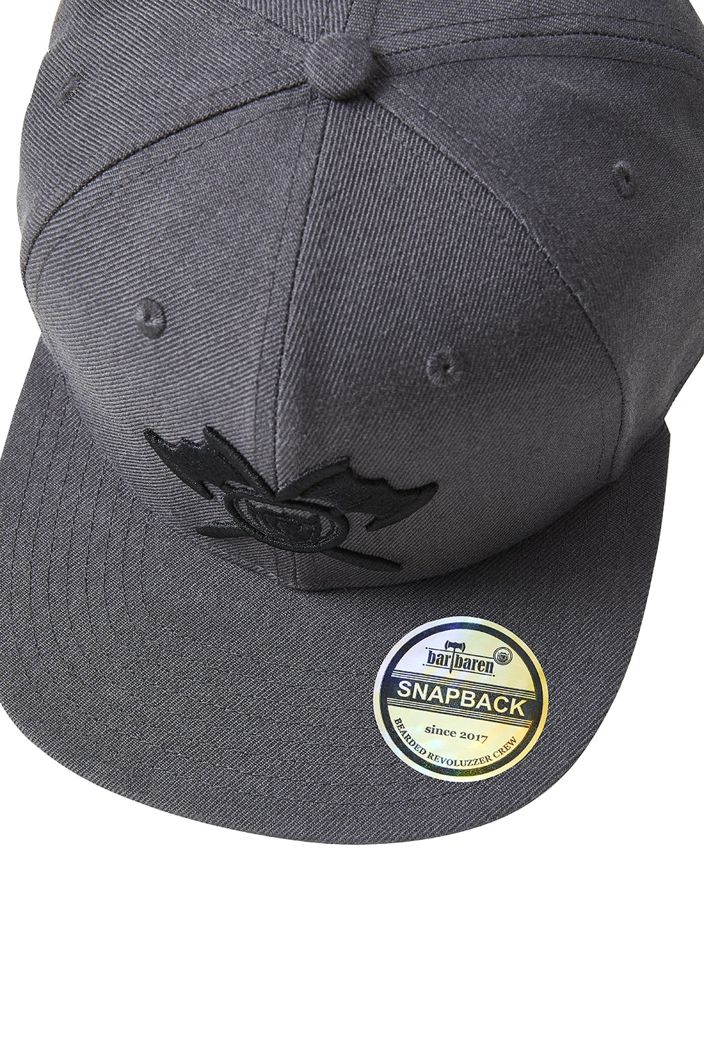 Snapback Cap grau, unisex, 3D Axt Logo Stick