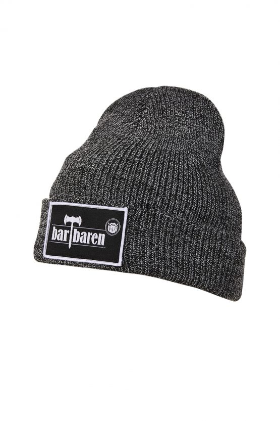 Vintage Beanie grau low res Unisex Beanie im Vintage Style und fetten barTbaren Patch.