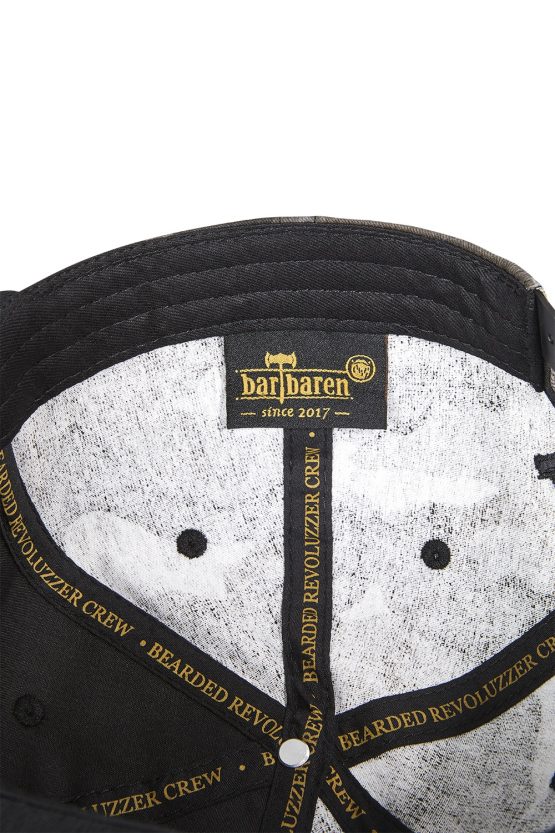 Snapback Camouflage Label Snapback Cap brTbrn camo Detail Label Die stylische Camouflage Cap mit hochwertigen 3D Design.
