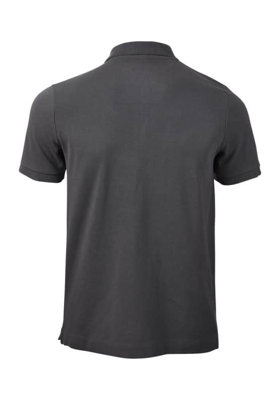 Polo Shirt grau Back 1000x1500px <a href="https://www.bartbaren.com/?woodmart_size_guide=polo-shirts">Größentabelle</a>